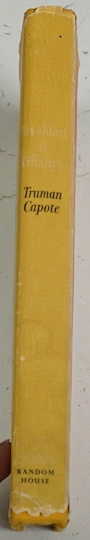 Capote, Truman - Breakfast at Tiffany's: a short novel and three stories. First American Edition. half title; publisher's cloth and d/w. New York: Random House, 1958